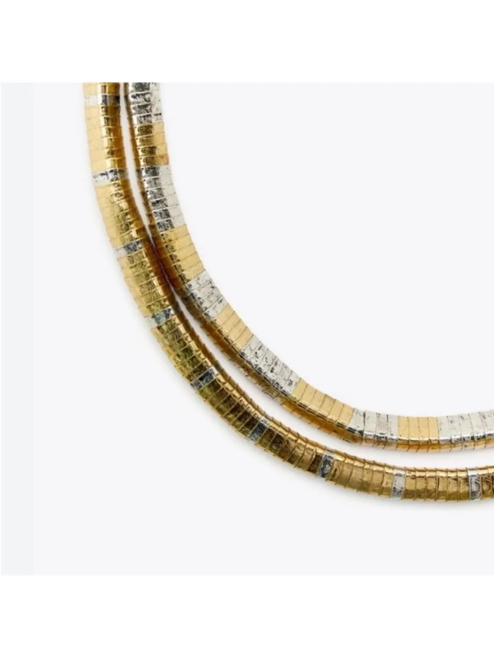 New! Zara Mixed Metal Gold Stack Necklace (1011) NWOT